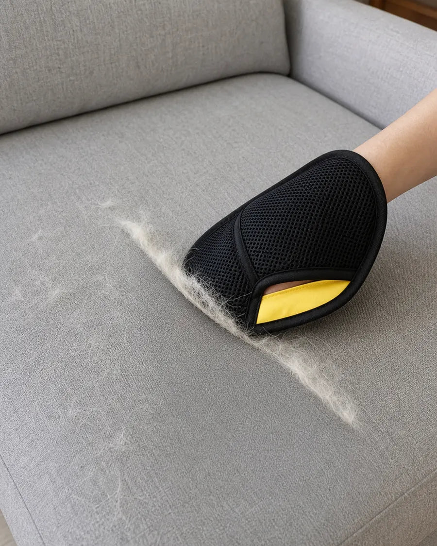Veeg ook bank en kleding af met Woofl Glove
